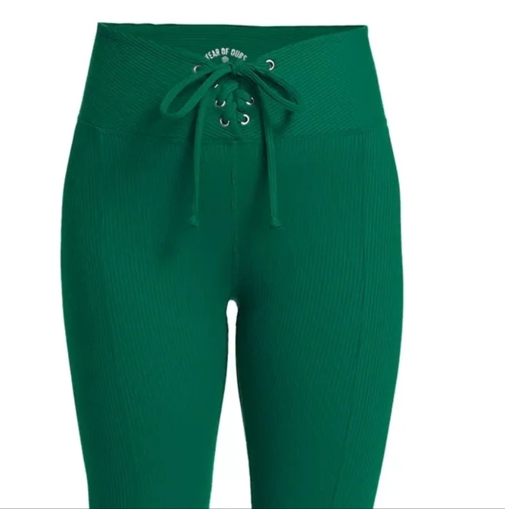 Ribbed Football Legging- Malachite Sz. Small